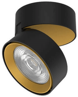 Minimalistyczny spot sufitowy ALBACETE LE61358 czarny złoty