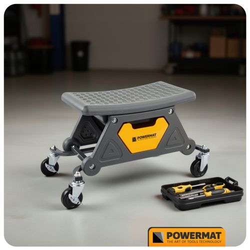 KRZESŁO WARSZTATOWE STOŁEK TABORET NA KÓŁKACH 3 SCHOWKI 200 KG SIEDZISKO na Arena.pl