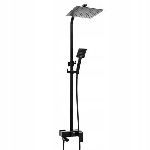 Bateria wannowa ścienna czarna z deszczownicą słuchawką i wężem YOKA HOME na Arena.pl