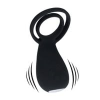 Vibrating Cock And Ball Ring With Paw Stimulator - Black