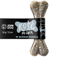 JOHN DOG Kość w Skórze Dorsza gryzak przysmak psa do żucia gryzienia 12 cm