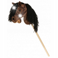 HOBBY HORSE HOBBYHORSE Pluszak Koń na kiju brązowy z lejcami