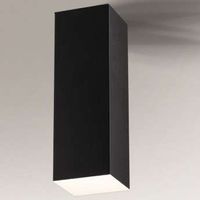 Downlight LAMPA sufitowa SUWA 8055 Shilo prostokątna OPRAWA do łazienki IP44 czarna