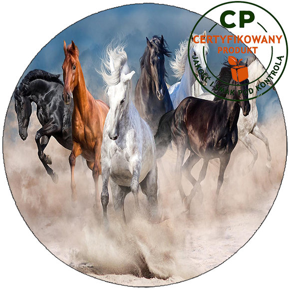 Opłatek na tort Konie zdjęcie 1