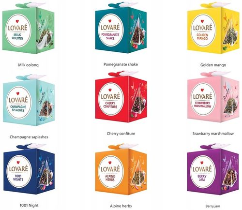 Lovare Butterfly Set Kolekcja Herbat 9 Smaków 45 Piramidek po 2g Prezentowy na Arena.pl