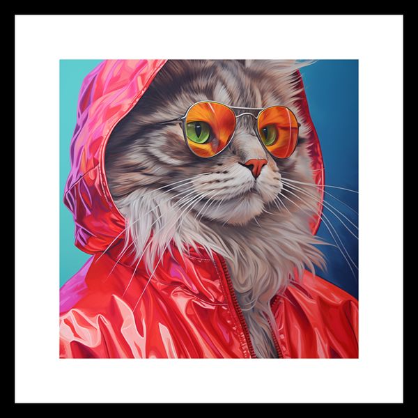 Plakat 20x20cm Kot w Stylu zdjęcie 3