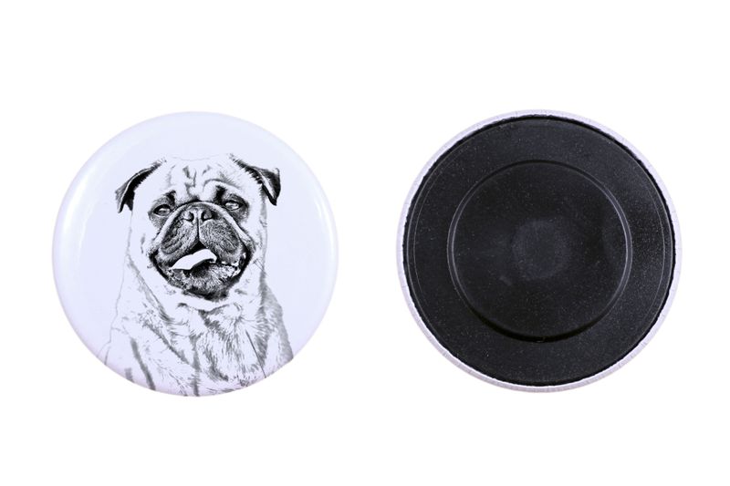 Mops magnes z psem duży Art-Dog zdjęcie 1
