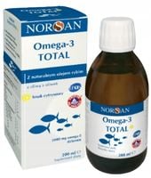NORSAN OMEGA-3 TOTAL smak cytrynowy płyn OLEJ RYBI WITAMINA D 200 ml