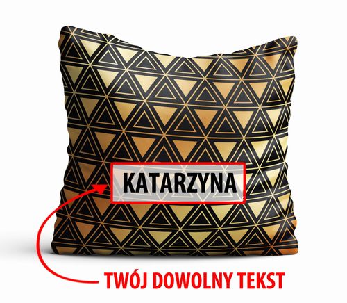 Poduszka Dekoracyjna GEOMETRYCZNA  z Twoim napisem G41 na Arena.pl