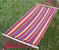 HAMAK OGRODOWY dwuosobowy brazylijski XXL DUŻY CZERWONY ZESTAW 195x150cm