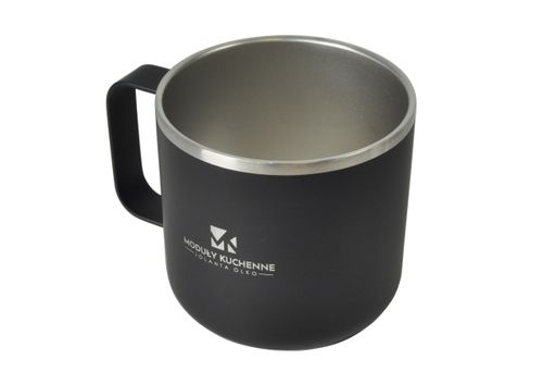 Kubek ze stali nierdz. logo, grawer 350 ml 10szt. 8,5 cm x 8 cm czarny na Arena.pl