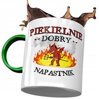 Kubek Zielony Dla Napastnika Piekielnie Dobry Z Nadrukiem Ze Zdjęciem
