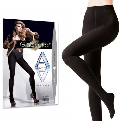 GABRIELLA ARCTIC rajstopy polarowe OCIEPLANE grube zimowe 500DEN - 4/5 na Arena.pl