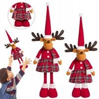 RENIFER ŚWIĄTECZNY TELESKOPOWY ŁOŚ MIKOŁAJ ŚWIĄTECZNY FIGURKA OZDOBA 75CM