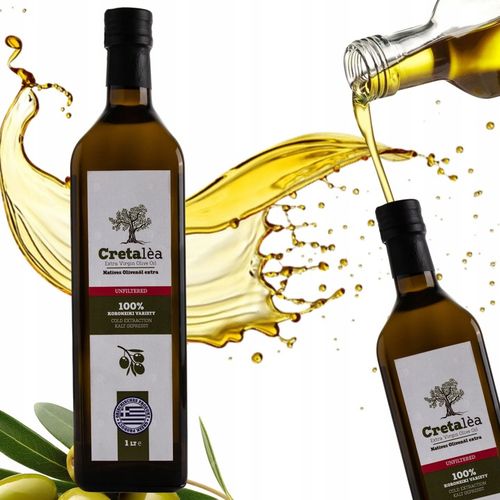 Oliwa z Oliwek Extra Virgin 1L Grecka NIEFILTROWANA Data 03/2027 na Arena.pl