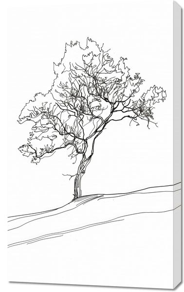 Obraz 60x100cm Drzewo w Zarysie zdjęcie 1