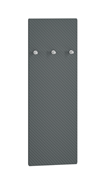 Wieszak Ścienny Tapicerowany Wąski Do Przedpokoju 34 cm Szary HYDRA ML zdjęcie 1