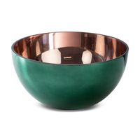 Misa dekoracyjna szklana SALVIA 25x13 szałwiowa + miedziana