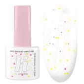 HI HYBRID Lakier hybrydowy #145 White Chocolate Confetti 5ml