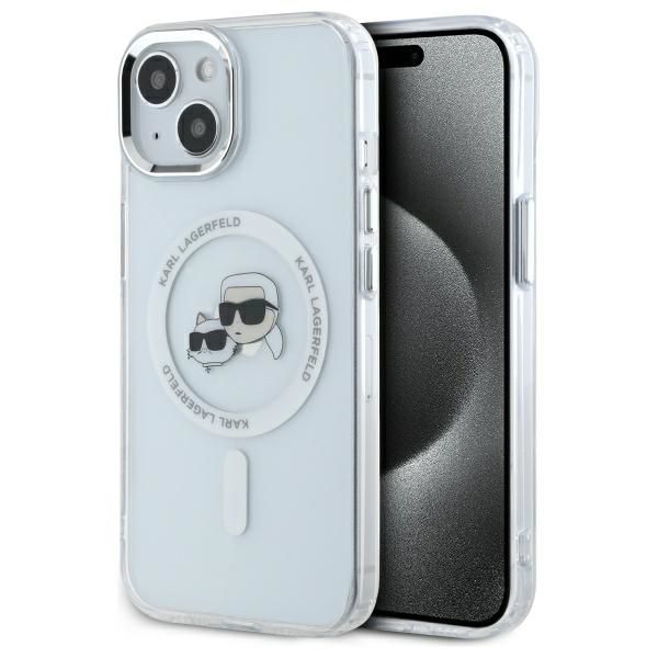 Etui Karl Lagerfeld do iPhone 15, Biały, MagSafe zdjęcie 1