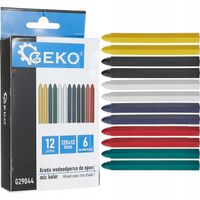 Kreda wodoodporna do opon 12×120 mm mix kolor 12 szt GEKO G29044