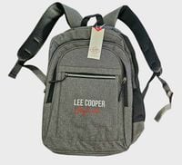Plecak szkolny wielokomorowy Lee Cooper odcienie szarości i srebra