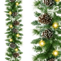 GIRLANDA ŚWIĄTECZNA SZTUCZNA 2,8M DELUX GĘSTA PIĘKNA JAK ŻYWA +LAMPKI 50LED