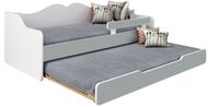 Łóżko dziecięce BELLA2 140x70 biało-szare