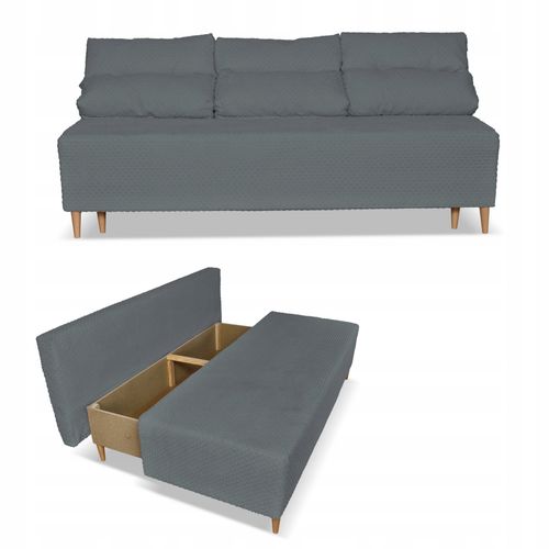 Kanapa sofa KIMO f. spania pojemnik Family Meble Twisster zielona sztruks na Arena.pl