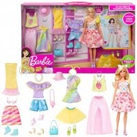 BARBIE ZESTAW GARDEROBA DO STYLIZACJI MODNA LALKA + AKCESORIA UBRANKA