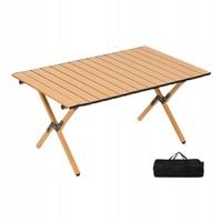 Stół OGRODOWY 60x90cm MOCNY ODPORNY Kempingowy TORBA MOCNY STABILNY J.BRĄZ