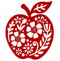 Z84 Zawieszka JABŁKO JABŁUSZKO jesień ozdoba dekoracja ażurowa dekor 16x20