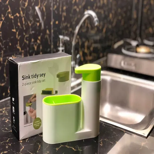 Dozownik kuchenny organizer na mydło płyn z miejscem na gąbkę zmywak na Arena.pl