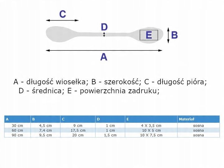 Upominek Wiosło kajakowe John Paddle - 60cm zdjęcie 5