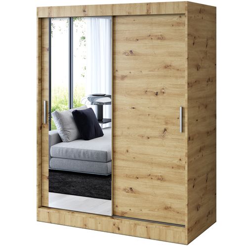 Szafa Przesuwna 150cm SOFIA Biel Garderoba 2 wnętrza na Arena.pl