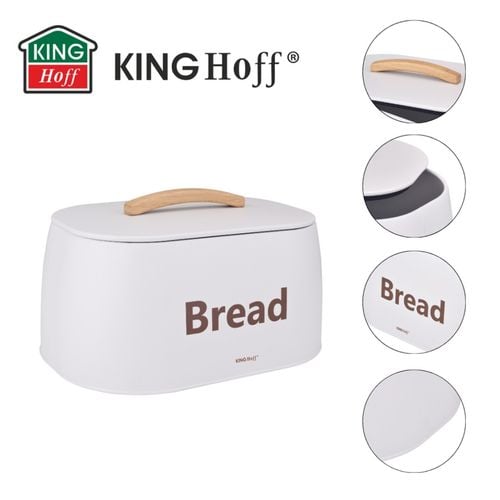 chlebak pojemnik stalowy na pieczywo kinghoff kh-1947 biały na Arena.pl