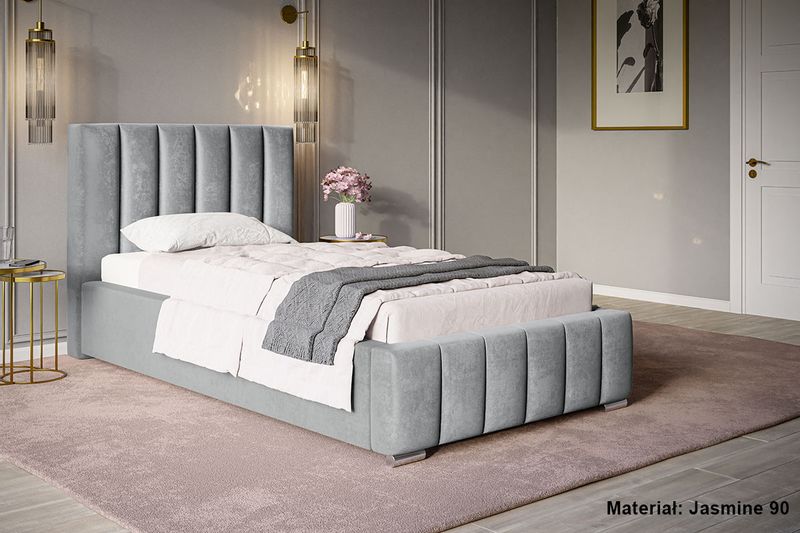 Łóżko tapicerowane LUX 1 90x200 ze Stelażem i pojemnikiem zdjęcie 3