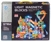 Świecące Klocki Magnetyczne, Tor Kulkowy Dla Kulek 202 Elementy Kulodrom