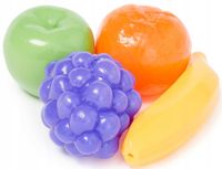 PRODUKTY ZAKUPY SPOŻYWCZE DLA DZIECI PLASTIKOWE WARZYWA OWOCE ZESTAW CASDON