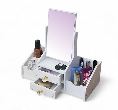TOALETKA Z LUSTREM ORGANIZER PRZYBORNIK NA BIURKO DO MAKIJAŻU na Arena.pl