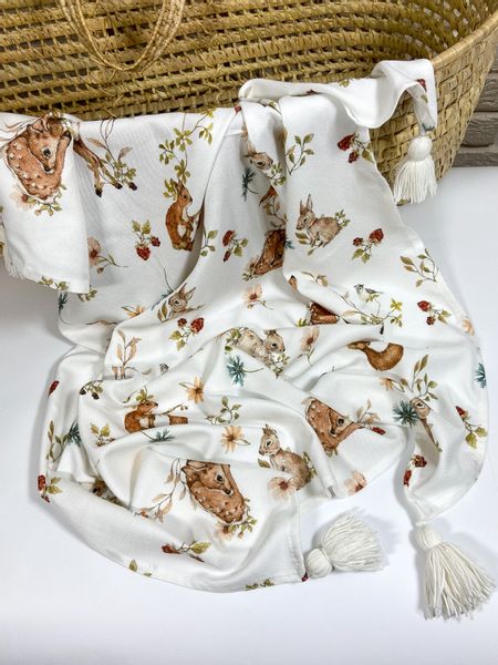 otulacz bambusowy kocyk bambus z chwostami gratis haft zdjęcie 2