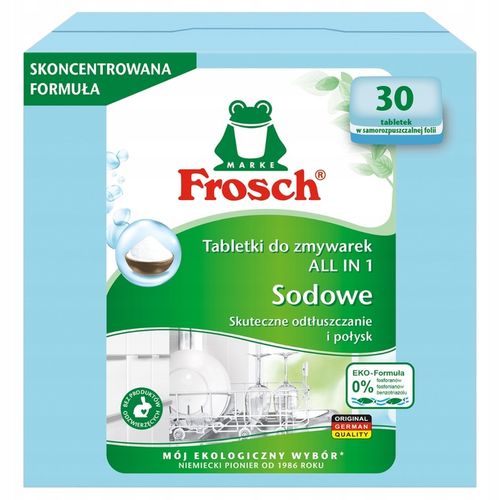 Frosch Sodowe Tabletki do Zmywarek All in 1 30szt x3 + Gratis na Arena.pl