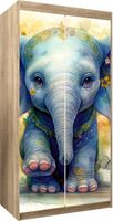 Naklejka samoprzylepna okleina na szafę na wymiar tapeta SŁOŃ ZWIERZĘTA