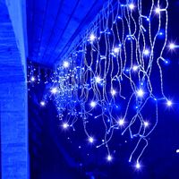 Lampki choinkowe Sople 500 LED NIEBIESKIE +FLASH ISKRA sople 500 lampek