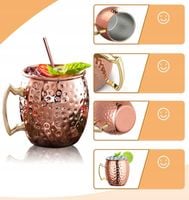 Kubek miedziany premium 530ml 2 SZTUKI jakość