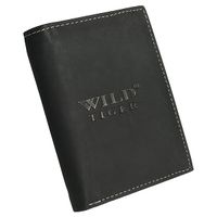 portfel skórzany męski pionowy wild tiger - czarny