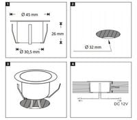 Tarasowe lampki 45mm LED IP67 12V 10szt MAXI ogród swe