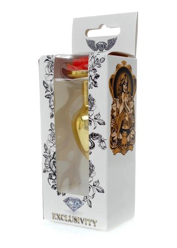 Plug-Jewellery Gold Plug Rose- Red na Arena.pl