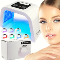 Maska Led 7-kolorowa Lampa na twarz Składana z chłodzeniem fotonowe światło