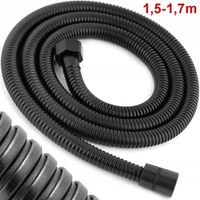 WĄŻ PRYSZNICOWY ROZCIĄGLIWY CZARNY MATOWY STAL GWINT 1/2 CALA 150 -